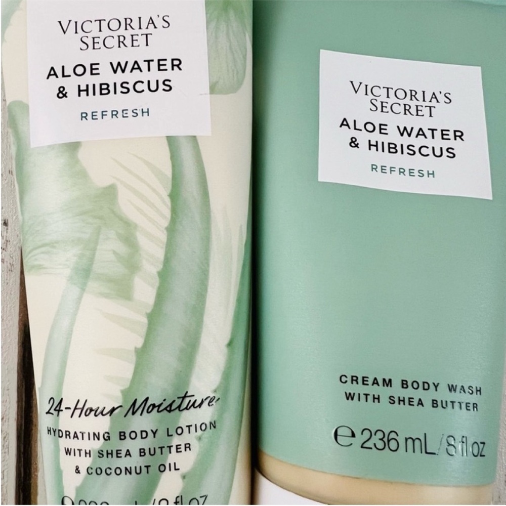 Victoria’s Secret Aloe Water & Hibiscus Body Wash & Lotion Bundle - Picture 3 of 6